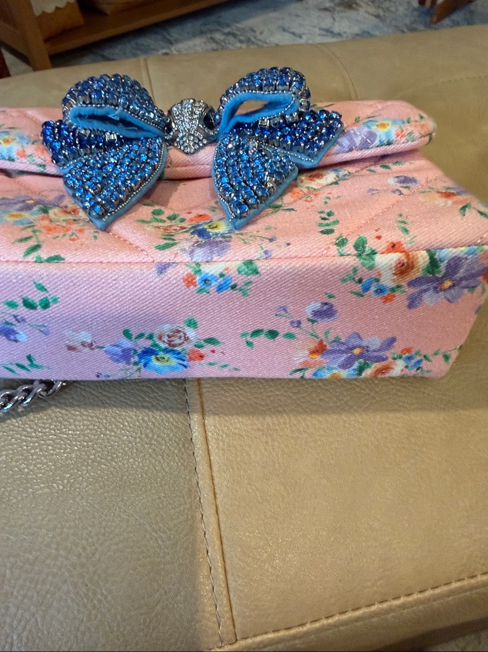 Kurt Geiger London The Kensington fabric and sequin Crossbody bag - Picture 5 of 11